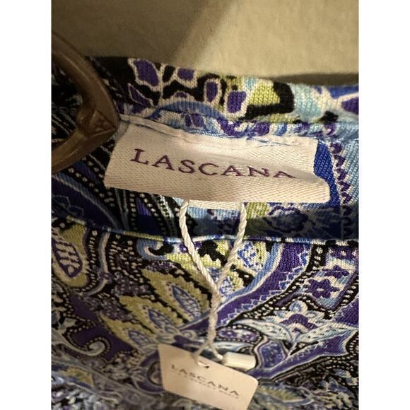 Lascana Short Dress Beach Size‎ 4 Blue Purple Paisley Print Halter Neck #999 - Picture 3 of 12